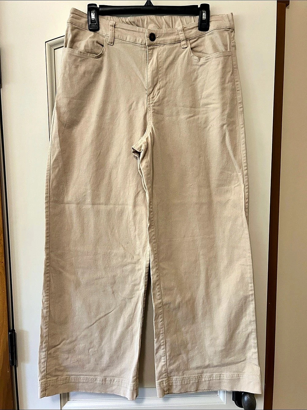 Pact Straight Leg Pants in Beige Like New